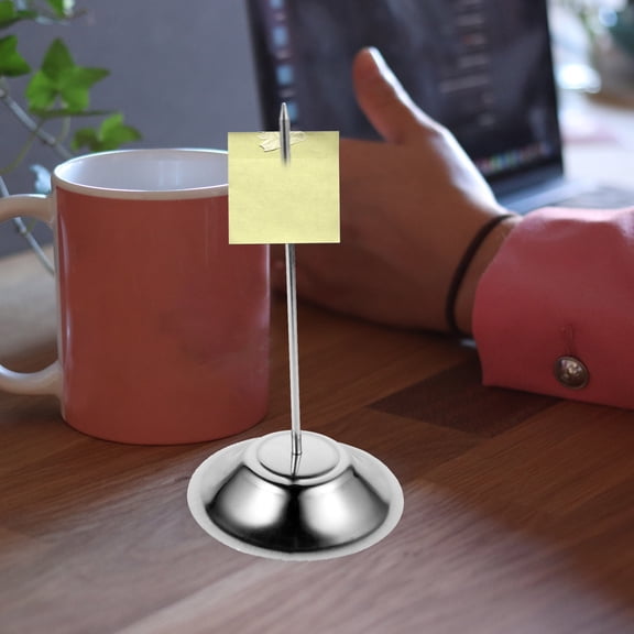 DRAFIDEEP Plated Stainless Steel Bill Holder, Check Presenter and Receipt Clip Stand for Office Restaurant Counter