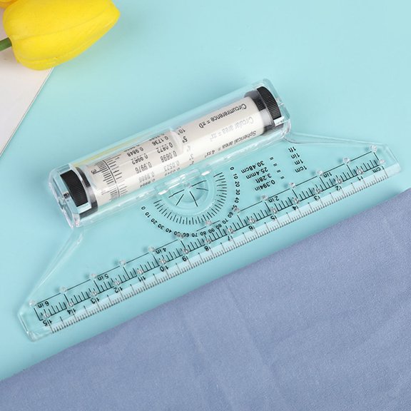 DRAFIDEEP Parallel Drawing Ruler White Plastic for Marking Use with Protractor and Circle Template