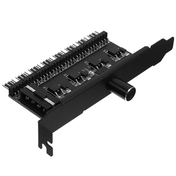 DRAFIDEEP Pc Fan Controller Hub Black ABS Material for Computer Use Silent Airflow