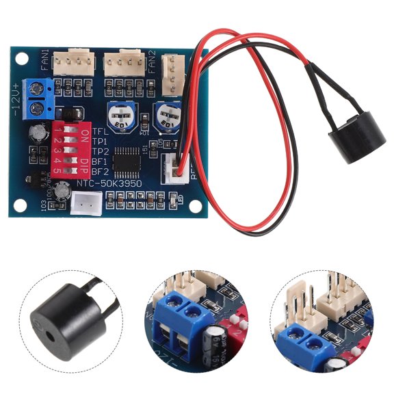 DRAFIDEEP Pc Fan Speed Control Board with Smart Temperature Regulation and User Friendly Setup