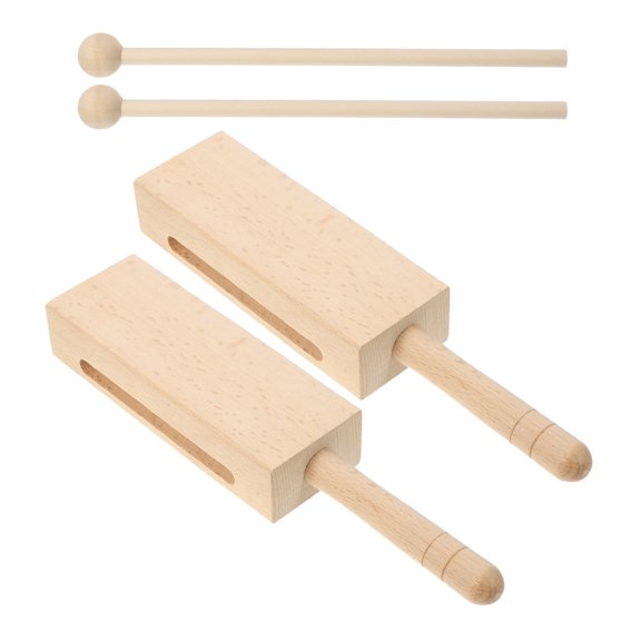 DRAFIDEEP Percussion Sticks Khaki Wooden for Concert Sets 11.0x2.0x1.2in