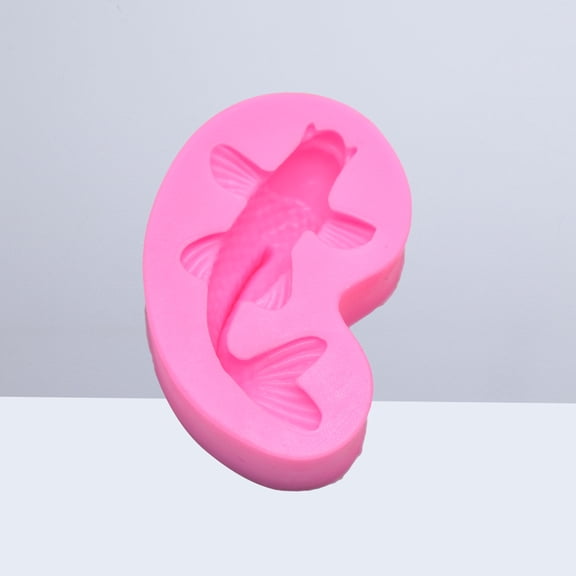 DRAFIDEEP Pink Goldfish Carp Shape Silicone Mold 1Set For Candy Making Ice Cube Making Party