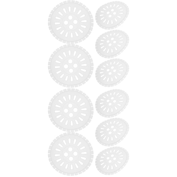 DRAFIDEEP Plastic Dehydrator Sheets for Washer 10Pcs White Reduces Ironing Time and Vibration