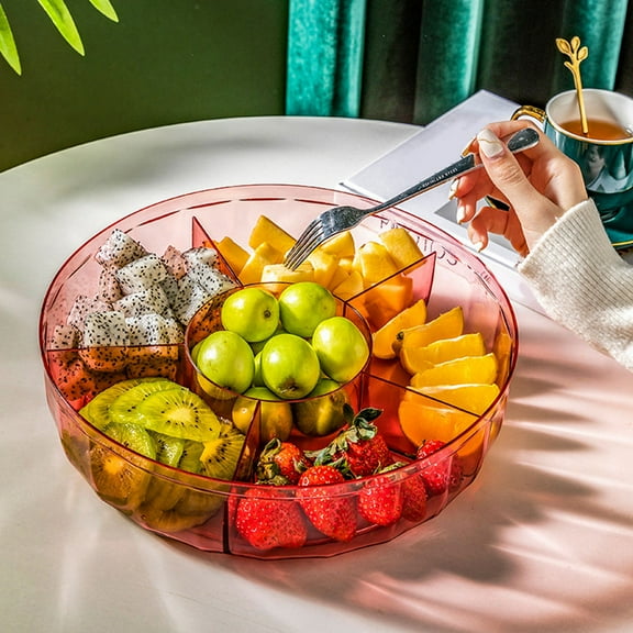 DRAFIDEEP Plastic Divided Snack Containers 1Pcs With Dustproof Function For Parties Household Users