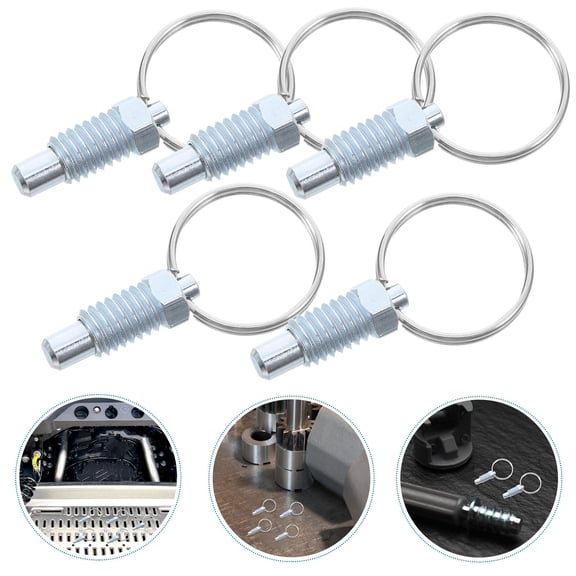 DRAFIDEEP Plated Silver Stainless Steel Spring Loaded Pin Latch for Industrial Applications