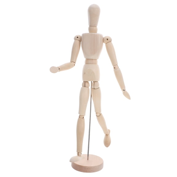 OUNONA Adjustable Wooden Artist Mannequin in Beige for Drawing, Painting, Art Projects, Display and Craft Use