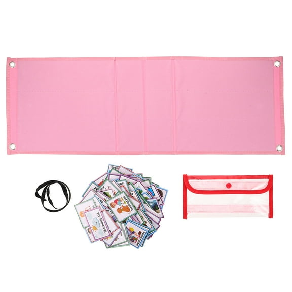 DRAFIDEEP Potty Training Visual Schedule Classroom Calendar Pocket Chart Pink 1 Set