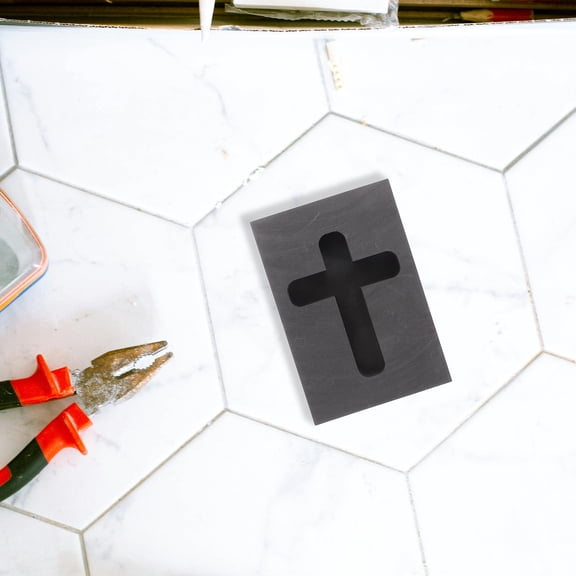 DRAFIDEEP Precision Cross Graphite Mold for Metal Casting - Black Crucible for , , Copper Foundry Use