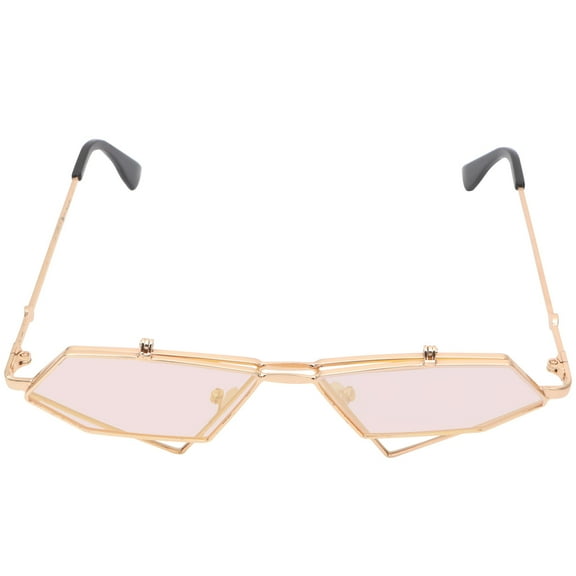 DRAFIDEEP Punk Style Cat Eye Eyeglasses Fashion Sun Glasses with Sturdy Metal Frame for Outdoor Decor Pink 1 Pair