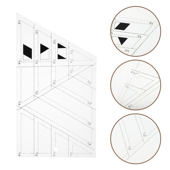 OUNONA Transparent Acrylic Quilting Ruler for Sewing, Crafting, and Projects, and Versatile Measuring Tool