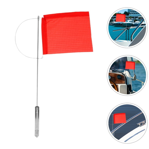 DRAFIDEEP Red Hanging Wind Direction Flag Outdoor Decorative Durable Stainless Steel Material