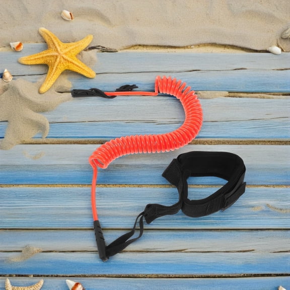 OUNONA Compact Orange Paddleboard Rope with Tpu Material Comfortable Wrist Strap for Water Sports