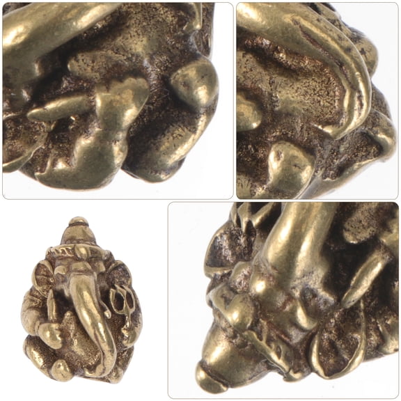 DRAFIDEEP Retro Brass Elephant Decor for Desktop 0.79x0.79x0.59in 1Pc