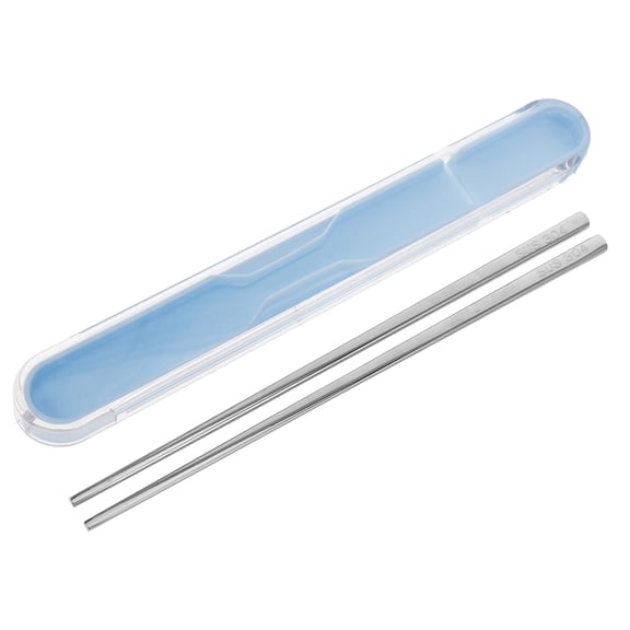 DRAFIDEEP Portable Reusable Stainless Steel Metal Chopsticks with Carrying Case, Durable Flatware for Outdoor Dining and Travel