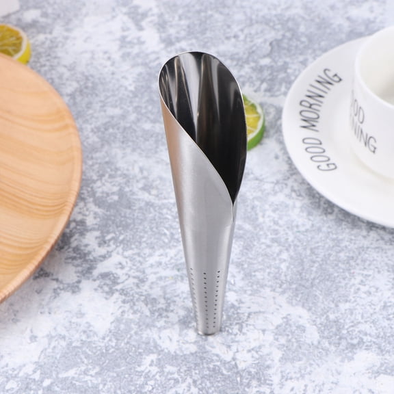DRAFIDEEP Tea Strainer Cone Infuser Plated Silver Stainless Steel Fine Mesh for Home Use