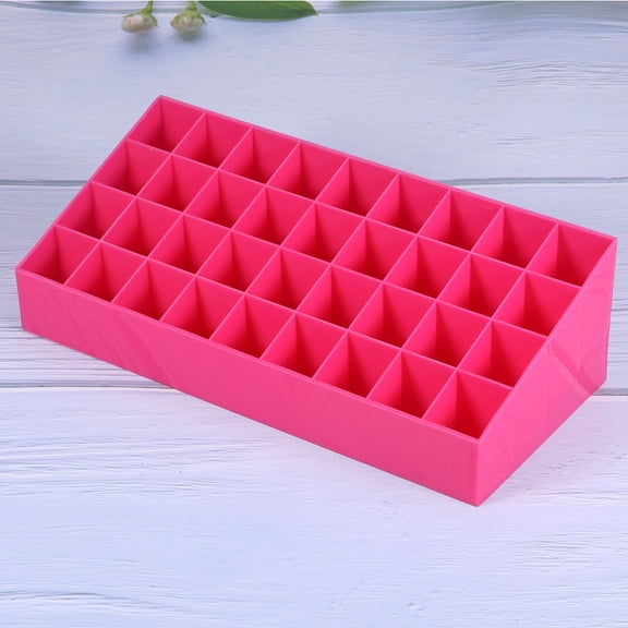 DRAFIDEEP Rosy Lipstick Storage Case with 36 Slots, Makeup Organizer for Countertop and Dresser