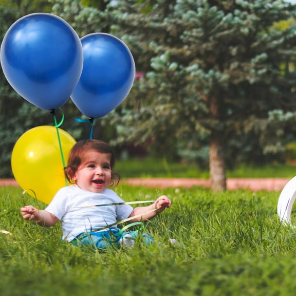 DRAFIDEEP Round Dark Blue Latex Balloons for Festival Decorations 100 Pcs 10 Inch