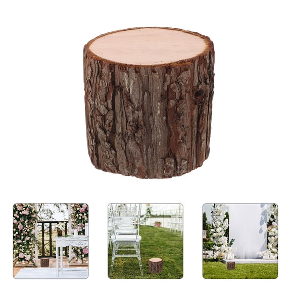 DRAFIDEEP Wood Slices For Centerpieces Artificial Tree Stump Coffee 1Pack