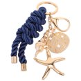 thumbnail image 1 of OUNONA Handcrafted Braided Keyring Lightweight Ocean Charm for Summer Multi, 1 of 7