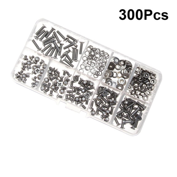 DRAFIDEEP Silver Countersunk Head 300Pcs Screw for Fastening and Repairing