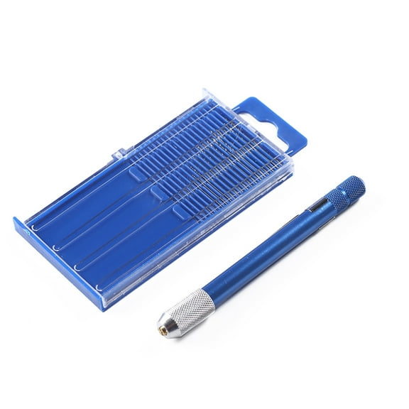 DRAFIDEEP Small Hand Drill for Crafts Precision Drilling Blue 1 Set