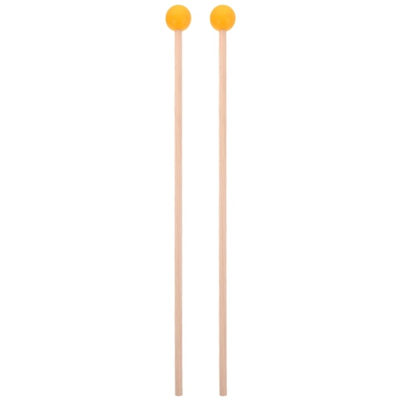 DRAFIDEEP Small Mallets for Glockenspiel and Xylophone, Multi-Color Wood and Rubber Drumsticks, 1 Pair Instrument Accessories