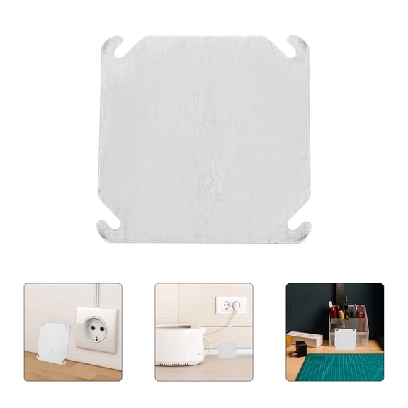 DRAFIDEEP Square Plated Silver Electrical Outlet Cover Plate with Smooth Polished Finish