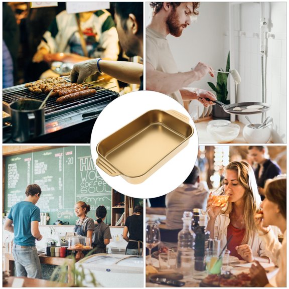 DRAFIDEEP Stainless Steel Fish Shaped Serving Plate Golden Color for Restaurant and Home