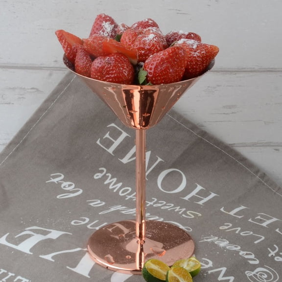 DRAFIDEEP Golden Stainless Steel Metal Cocktail Goblet for Home Parties