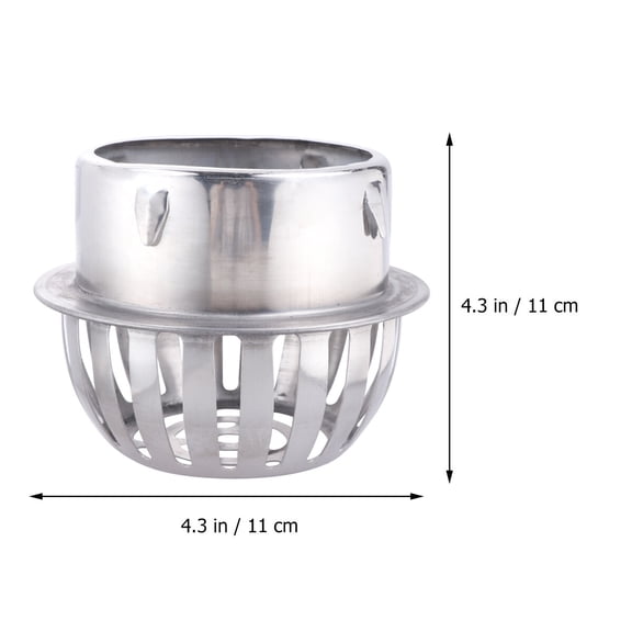 DRAFIDEEP Steel Floor Drain Round Anti-Blocking Outdoor Drainage 1 Piece