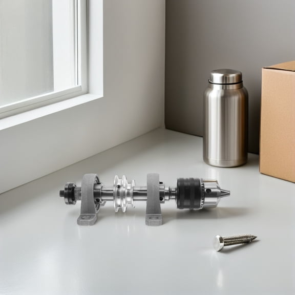 OUNONA 1Set Woodworking Table Saw Spindle Assembly Plated Silver Bearing Seat for Precision Cutting Machine