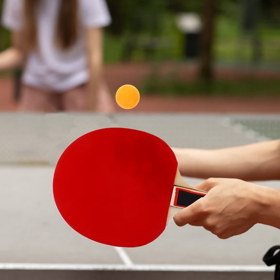 DRAFIDEEP Table Tennis Kit for Training Use Black Wood and Polyester Durable Racket Set with Balls Standard Size