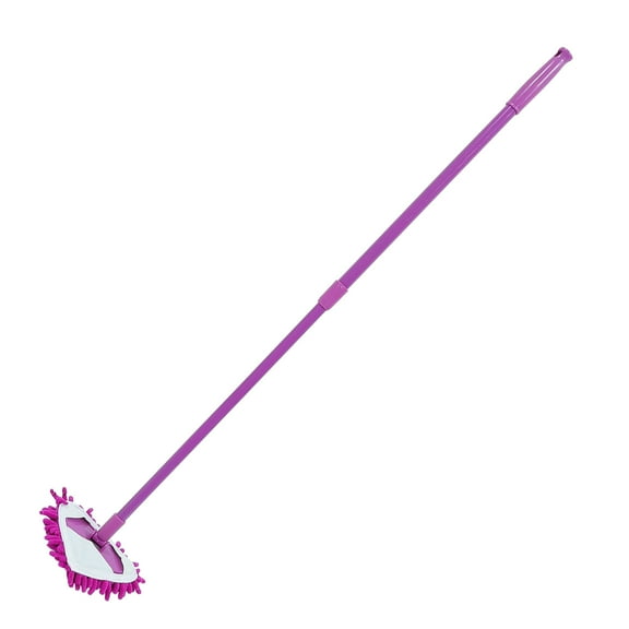 DRAFIDEEP Telescopic Mop with Thick Chenille Head and Triangular Design for Efficient Floor and Glass Cleaning