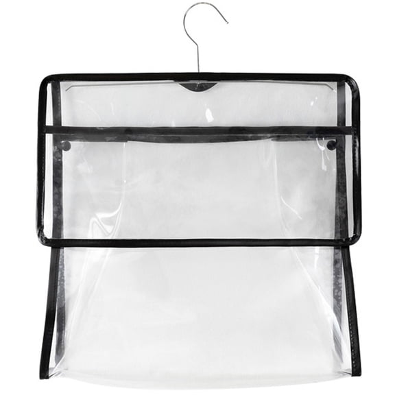 DRAFIDEEP Toilet Storage Bag 1Pcs Rectangular Waterproof PVC for Bathroom Accessories Black 45x37 5in