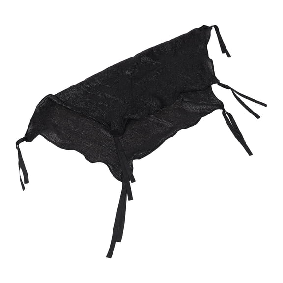 OUNONA UV Resistant Black Trampoline Shade Canopy with Leaf Guard for Outdoor Use, and Weatherproof