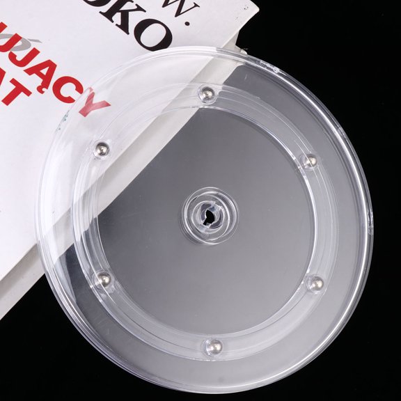 DRAFIDEEP Transparent Rotating Cake Stand for Baking with 360 Degree Revolving Design for Smooth Cake Decorating