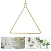 DRAFIDEEP Triangle Wreath Frame 19.50X19.50X0.50Cm Metal Flower Fixing Diy Craft Supplies 1Pack