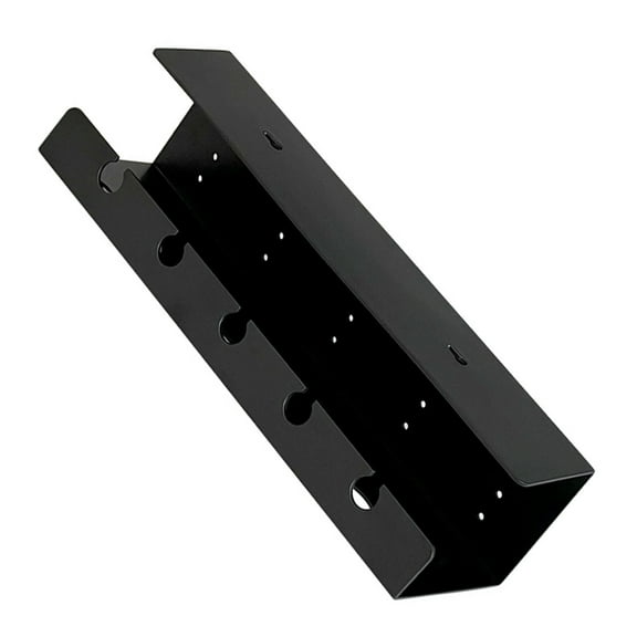 DRAFIDEEP Under Desk Cable Organizer Tray in Black for Computer Cord Management and Desk Wire Storage