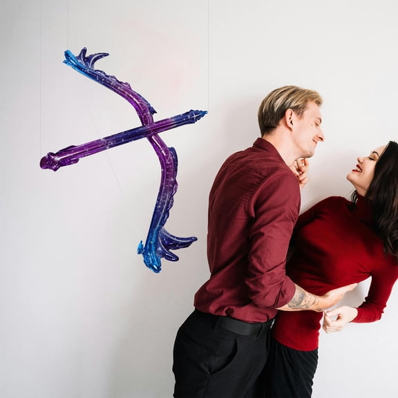 DRAFIDEEP Valentine Arrow Balloon Sky Blue Aluminum Film Self Inflating Party Prop