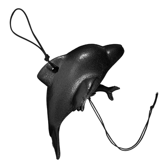 OUNONA Dolphin Wind Chime Metal Japanese Cast Iron Outdoor Hanging Bell for Home Decor