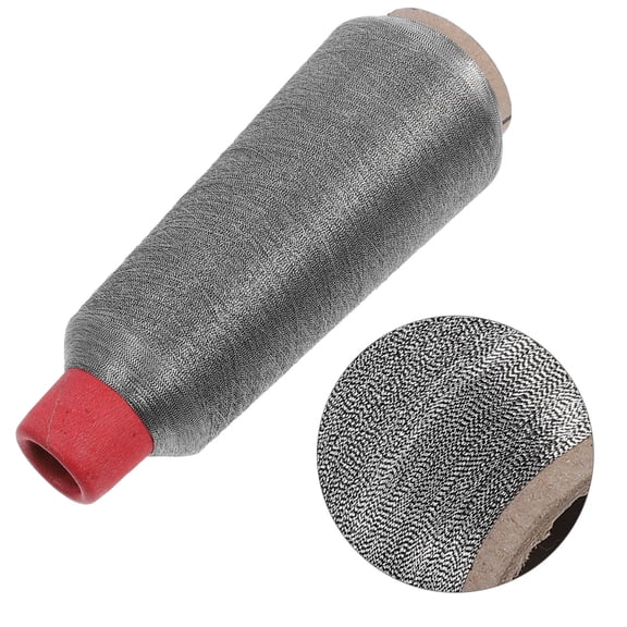 DRAFIDEEP Wear Resistant Grey Embroidery Thread Roll Convenient Sewing Thread for Needlework and Crafts