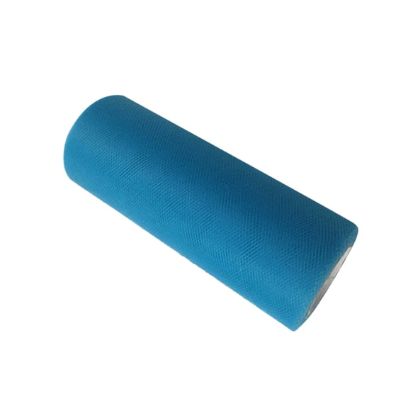 DRAFIDEEP Wedding Decoration Tulle Cloth Blue Roll for Crafting Chair Bows Wrap and Skirt Fabric