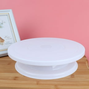 DRAFIDEEP White Cake Decorating Turntable Stand with Manual Rotation and Non- and Secure Use