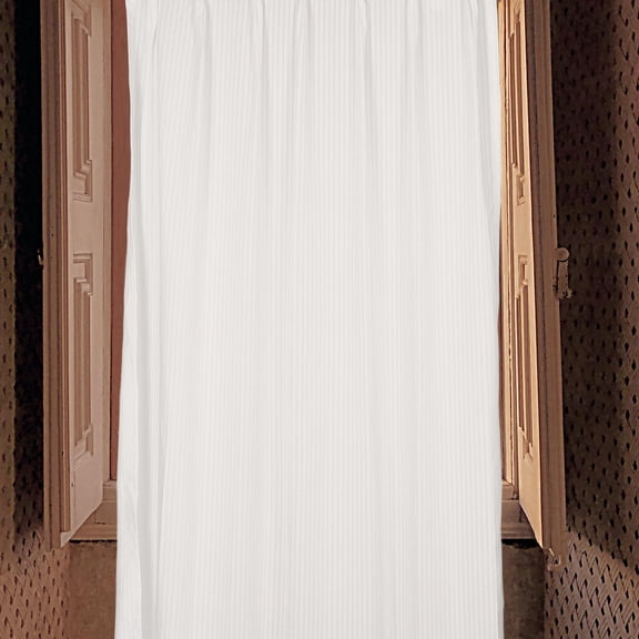 DRAFIDEEP White Panels Polyester Privacy Window Curtain For Bay Window 1Pack