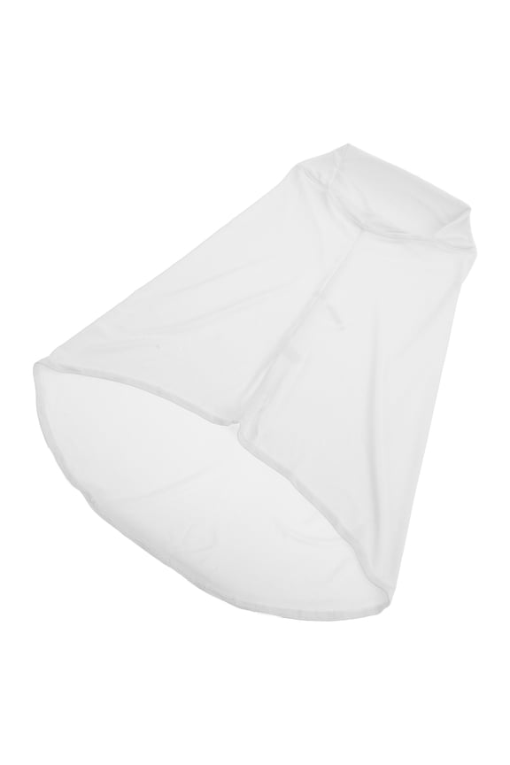 White Full Neck Hijab Cap, Soft Stretchy Polyester Muslim Scarf for Comfortable All-Day Wear