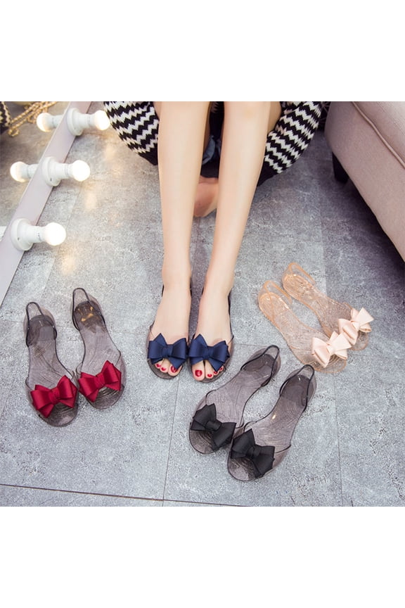 Woman Summer Shoes Flat Jelly Sandals Creative Design Easy on Off Assorted Colors