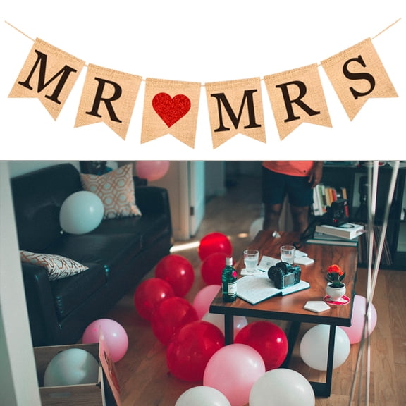 DRAFIDEEP Khaki Swallowtail Wedding Banner Bunting for Couples, Party Decorations and Event Planners, 1 Set