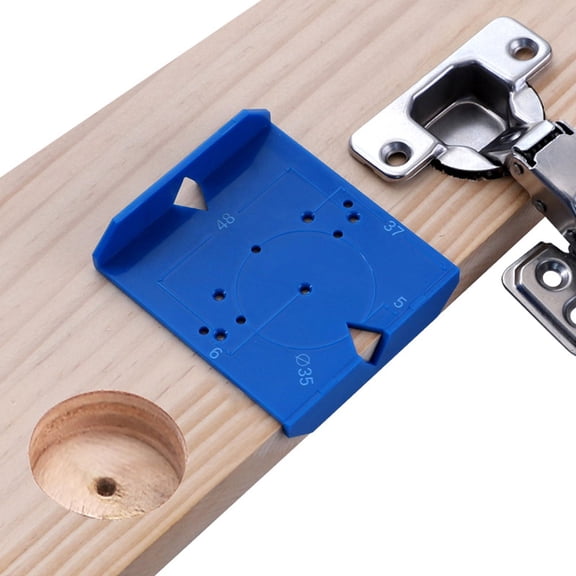 DRAFIDEEP Blue Concealed Hinge Jig Door Hinge Template for Precise Cabinet Drilling