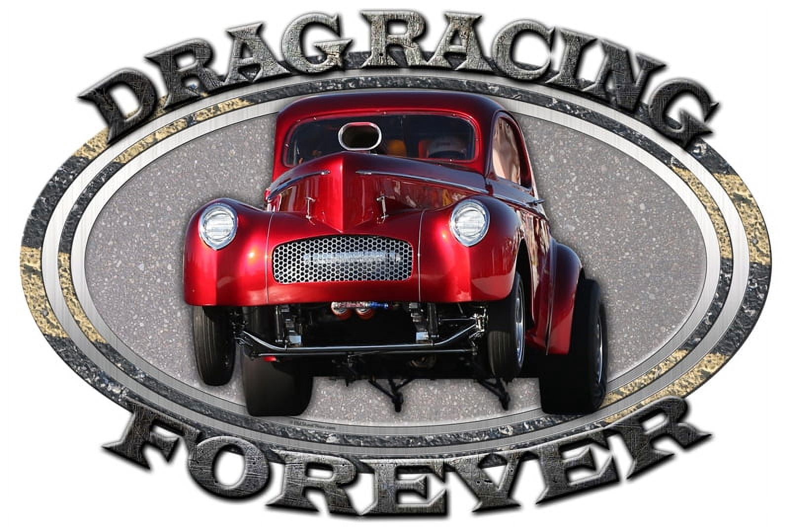 DRAG RACING FOREVER Vintage Sign “Made in the USA with heavy gauge ...
