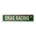 thumbnail image 1 of DRAG RACING Vintage Plastic Street Sign dragster strip racer driver funny | Indoor/Outdoor |  18" Wide, 1 of 4